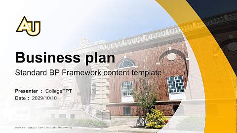 Adelphi University Competition/Entrepreneurship Contest PPT Template