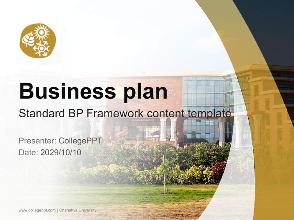 Chanakya University Competition/Entrepreneurship Contest PPT Template4:3 ratio PPT effect preview image9