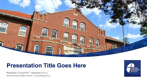 Central Christian College of Kansas Course/Courseware Creation PPT Template