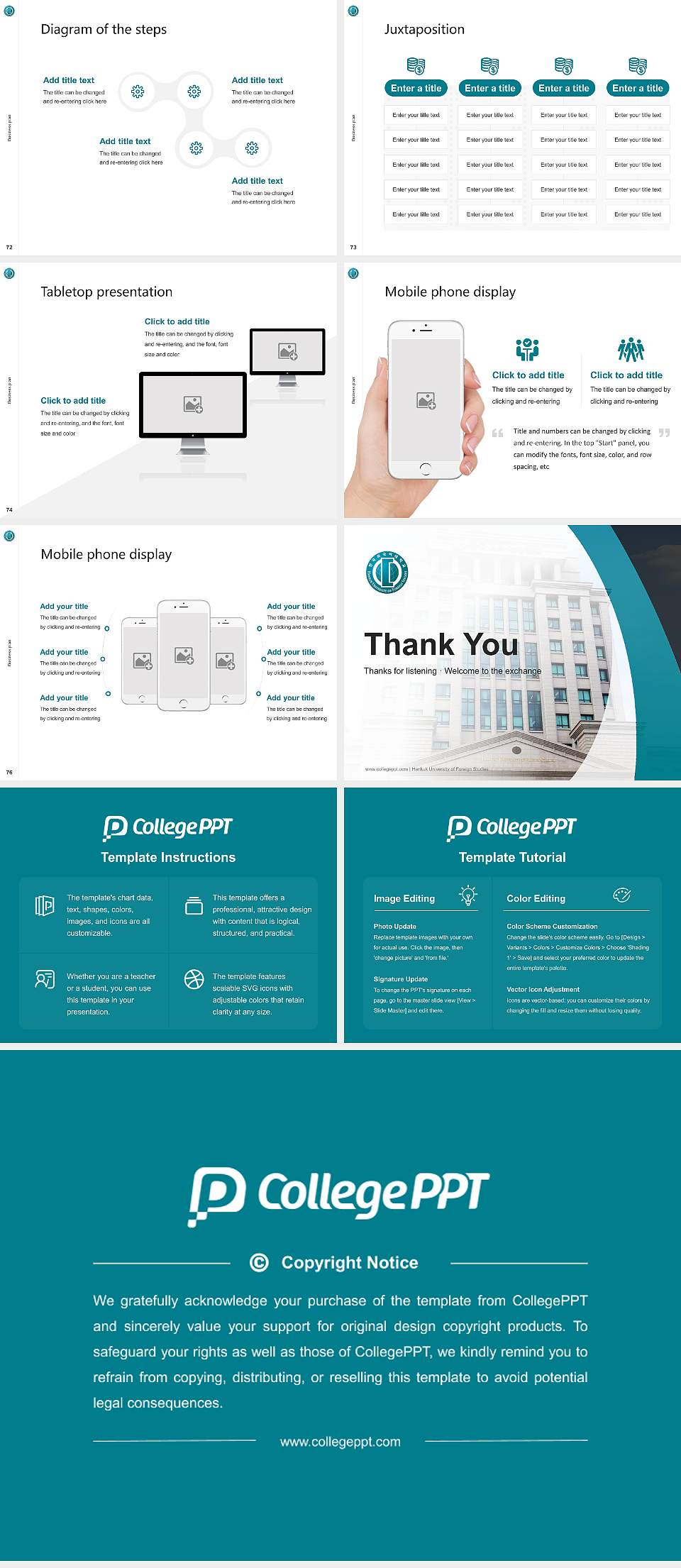 Hankuk University of Foreign Studies Competition/Entrepreneurship Contest PPT Template4:3 ratio PPT effect preview image9