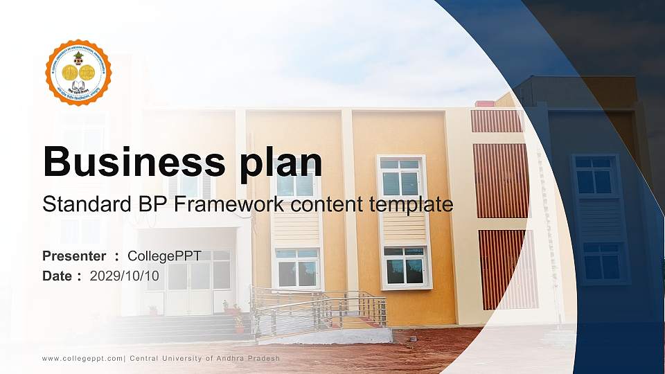Central University of Andhra Pradesh Competition/Entrepreneurship Contest PPT Template16:9 ratio PPT effect preview image