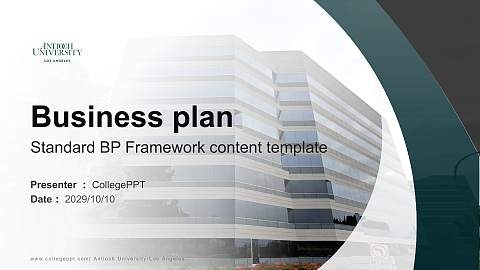 Antioch University-Los Angeles Competition/Entrepreneurship Contest PPT Template
