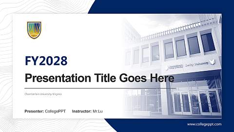 Chamberlain University-Virginia Academic Presentation/Research Findings Report PPT Template