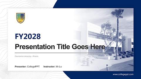 Chamberlain University – Phoenix Academic Presentation/Research Findings Report PPT Template