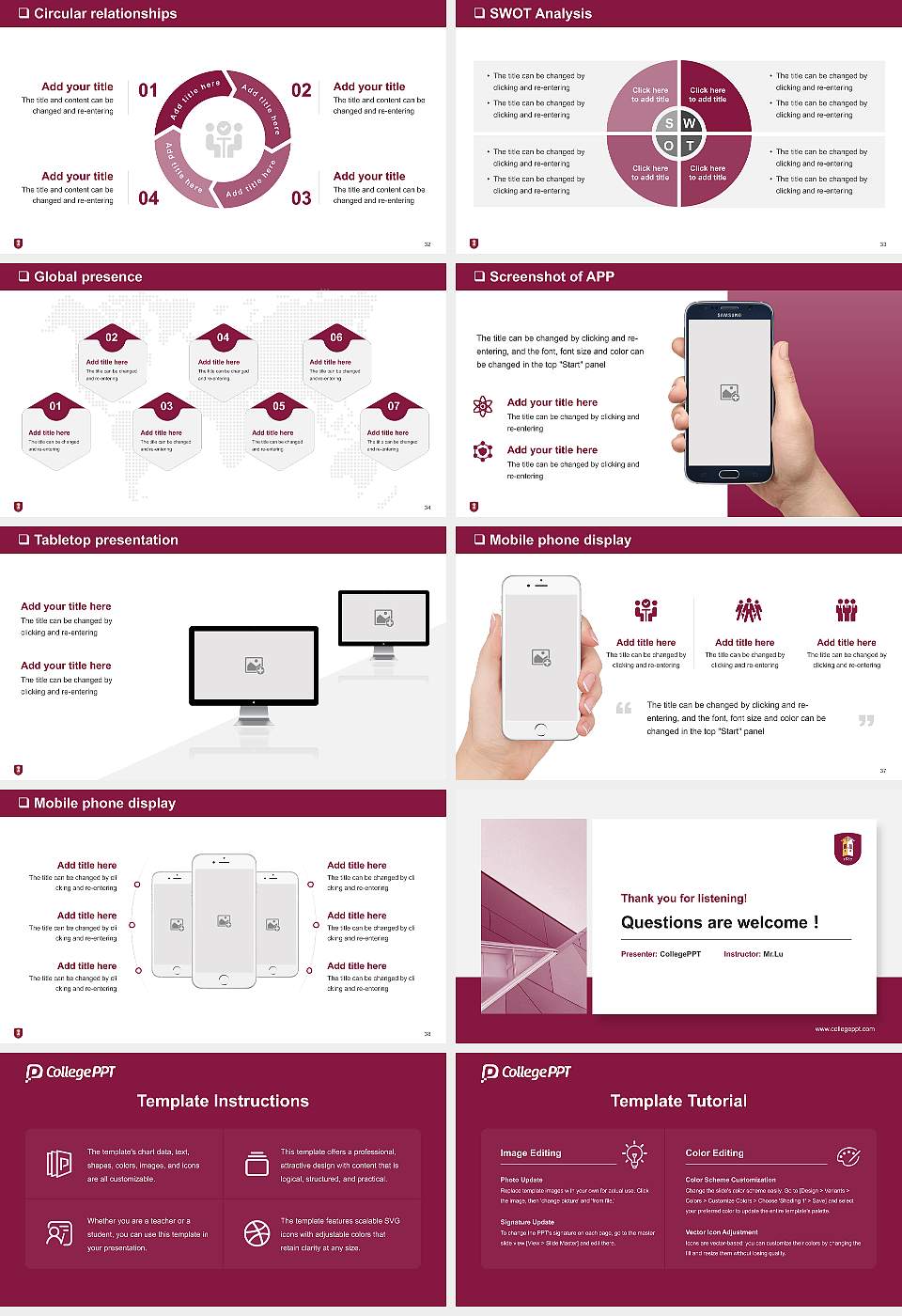 Central State University General Purpose PPT Template16:9 ratio PPT effect preview image5