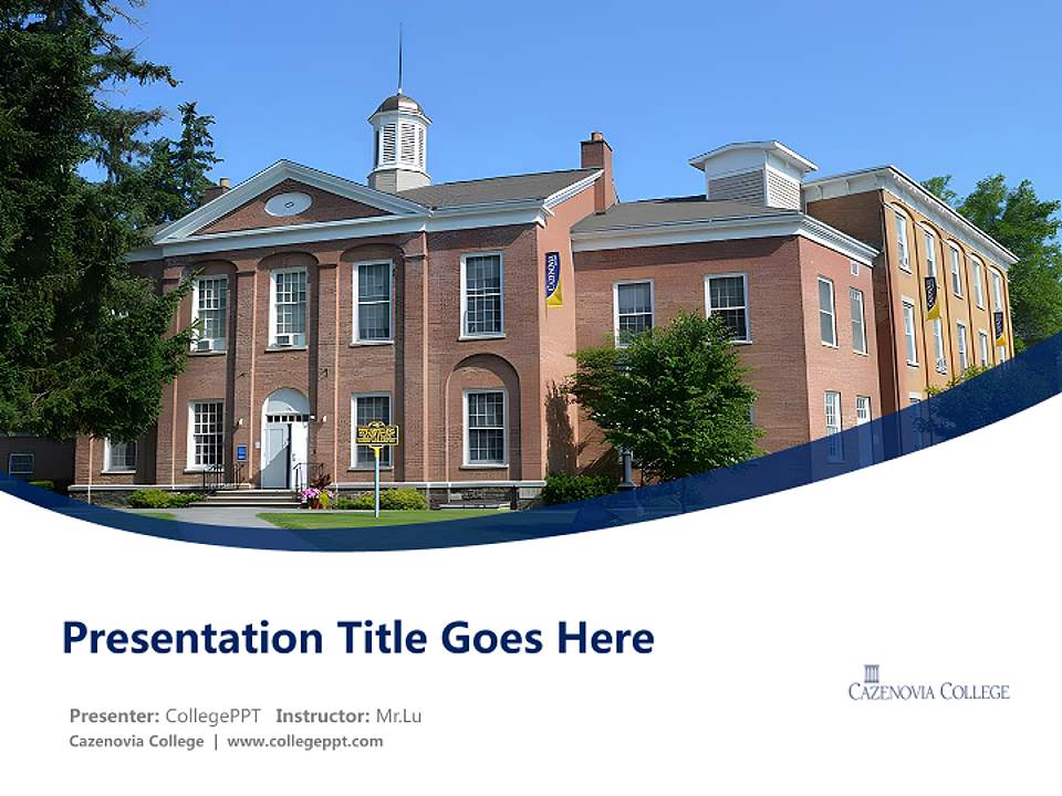 Cazenovia College Course/Courseware Creation PPT Template4:3 ratio PPT effect preview image5