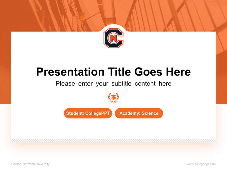 Carson-Newman University National Scholarship Defense PPT Template4:3 ratio PPT effect preview image4