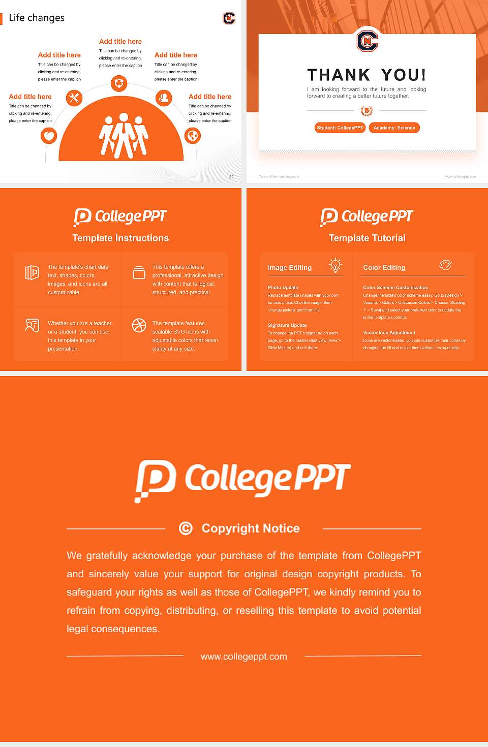 Carson-Newman University National Scholarship Defense PPT Template4:3 ratio PPT effect preview image4