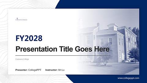 Cazenovia College Academic Presentation/Research Findings Report PPT Template