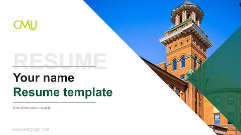 Central Methodist University Resume PPT Template