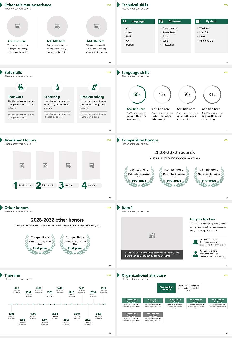 Central Methodist University Resume PPT Template16:9 ratio PPT effect preview image3