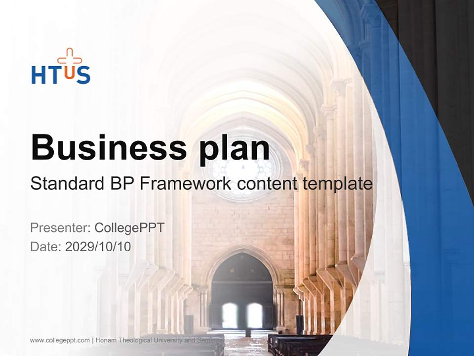 Honam Theological University and Seminary Competition/Entrepreneurship Contest PPT Template4:3 ratio PPT effect preview image9