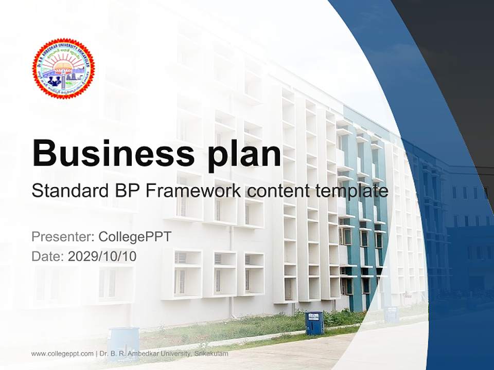 Dr. B. R. Ambedkar University, Srikakulam Competition/Entrepreneurship Contest PPT Template4:3 ratio PPT effect preview image9