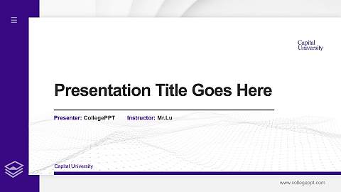 Capital University Thesis Proposal/Graduation Defense PPT Template