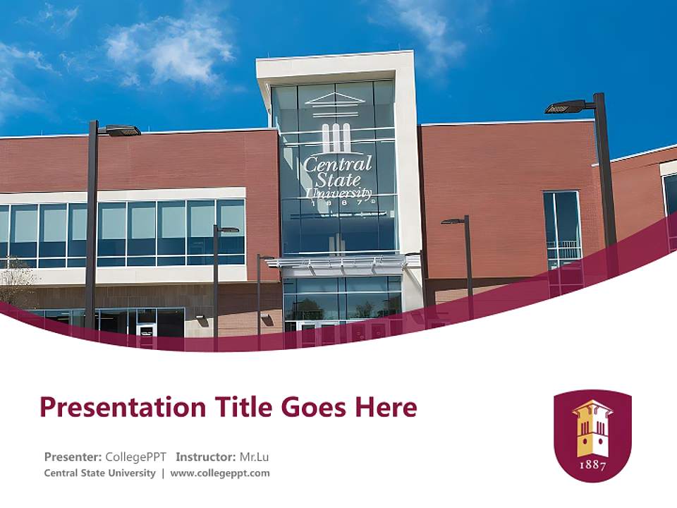 Central State University Course/Courseware Creation PPT Template4:3 ratio PPT effect preview image5