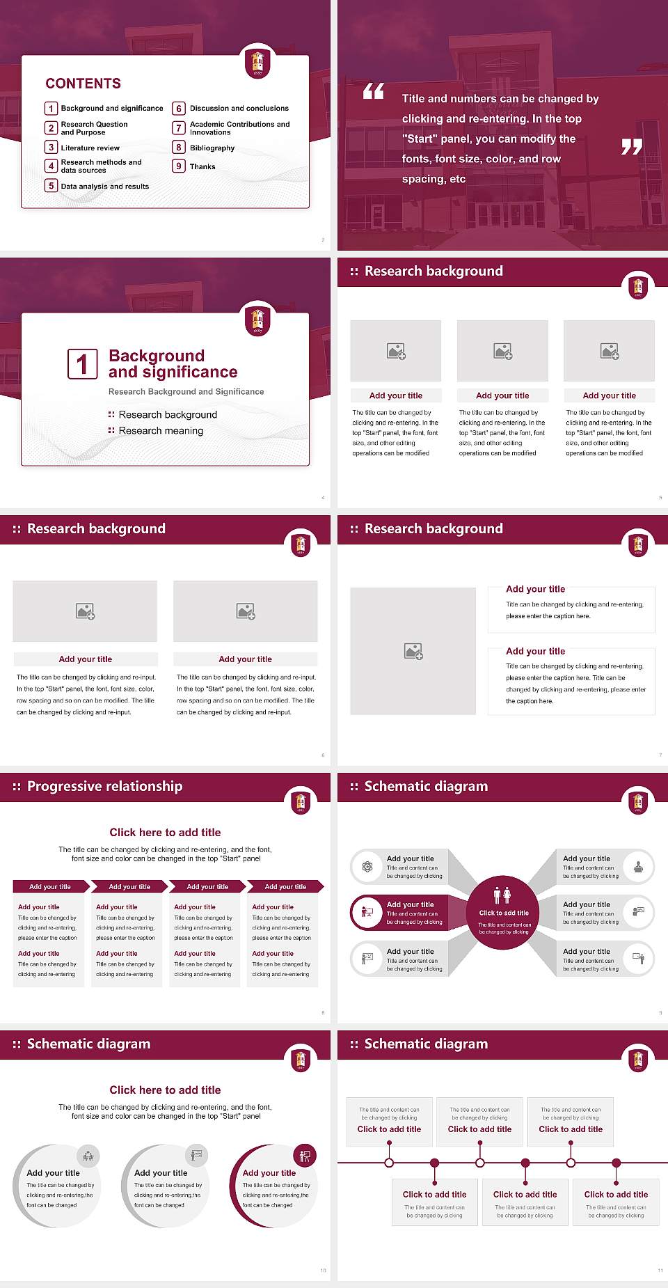 Central State University Graduation Thesis Defense PPT Template4:3 ratio PPT effect preview image2