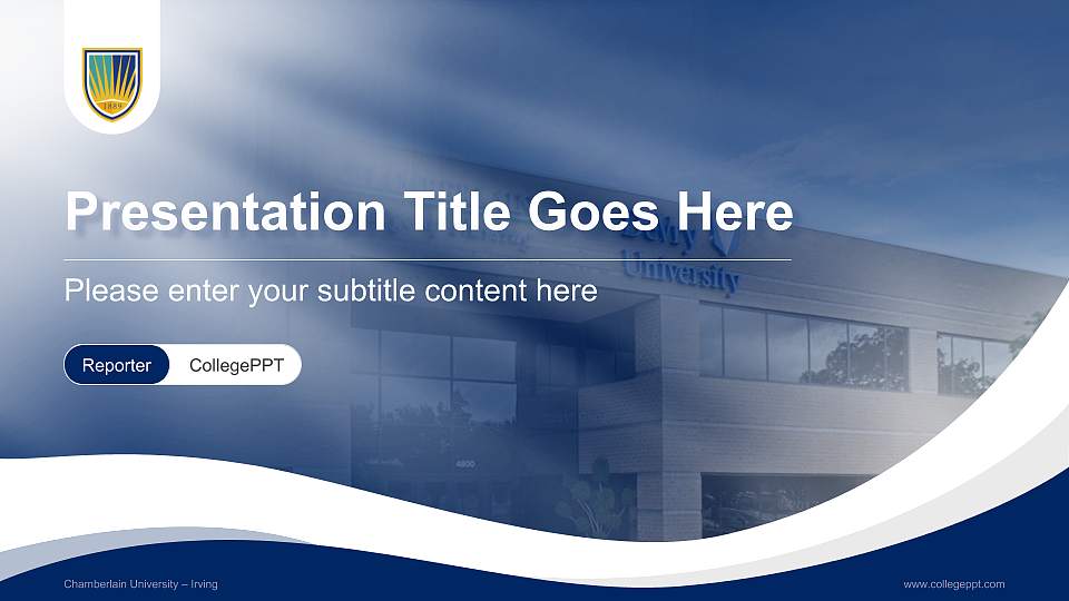 Chamberlain University – Irving Lecture Sharing and Networking Event PPT Template16:9 ratio PPT effect preview image