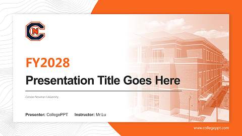 Carson-Newman University Academic Presentation/Research Findings Report PPT Template