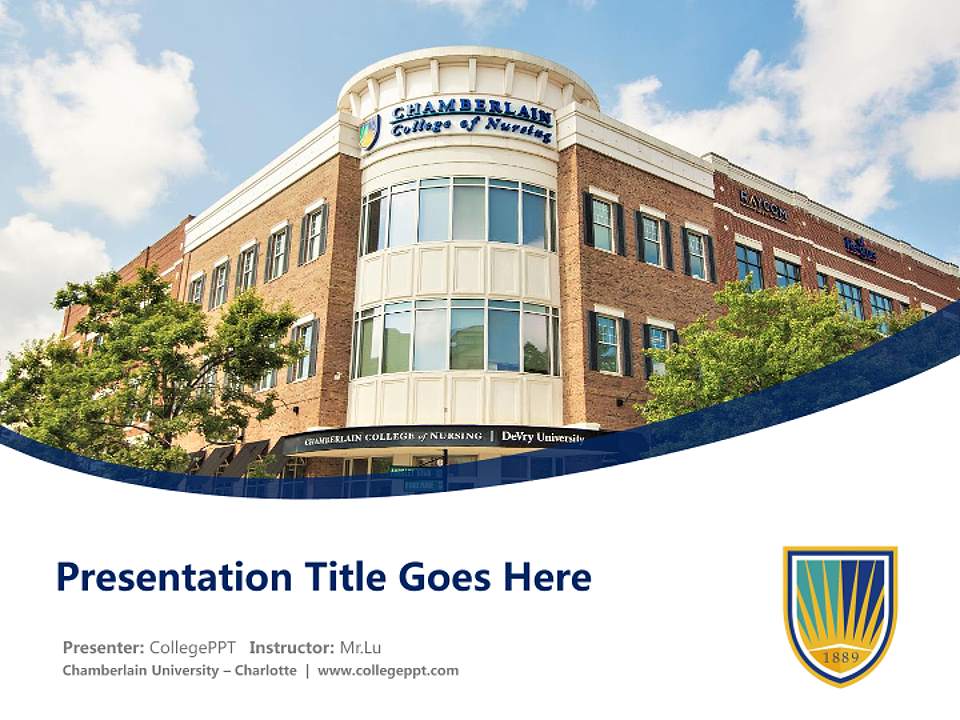 Chamberlain University – Charlotte Course/Courseware Creation PPT Template4:3 ratio PPT effect preview image5