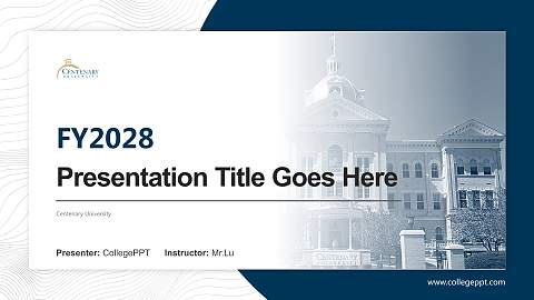 Centenary University Academic Presentation/Research Findings Report PPT Template