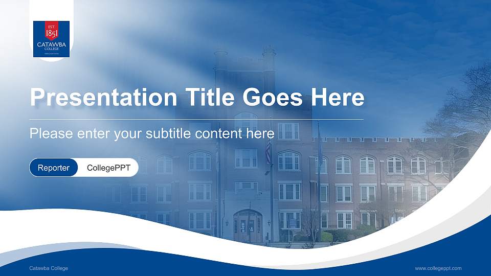 Catawba College Lecture Sharing and Networking Event PPT Template16:9 ratio PPT effect preview image