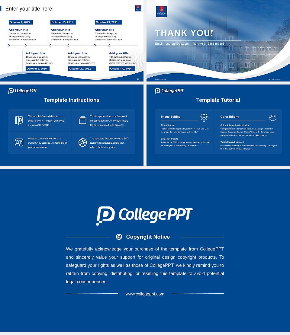 Catawba College Lecture Sharing and Networking Event PPT Template16:9 ratio PPT effect preview image4