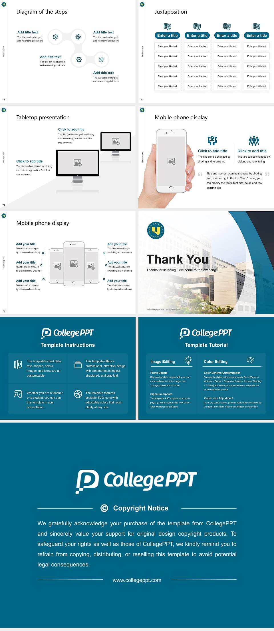 Honam University Competition/Entrepreneurship Contest PPT Template4:3 ratio PPT effect preview image9