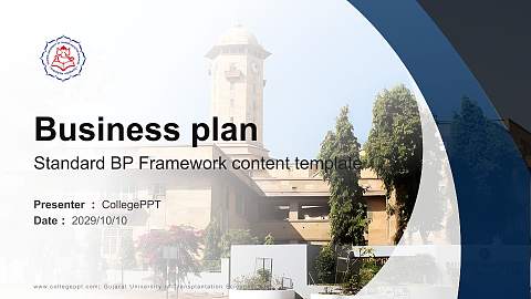 Gujarat University of Transplantation Sciences Competition/Entrepreneurship Contest PPT Template