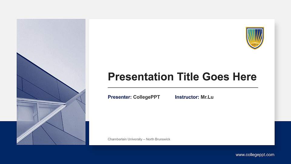 Chamberlain University – North Brunswick General Purpose PPT Template16:9 ratio PPT effect preview image