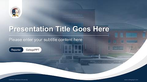 Catholic Distance University Lecture Sharing and Networking Event PPT Template
