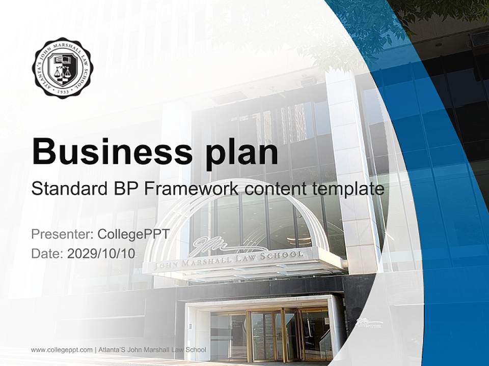 Atlanta’S John Marshall Law School Competition/Entrepreneurship Contest PPT Template4:3 ratio PPT effect preview image9
