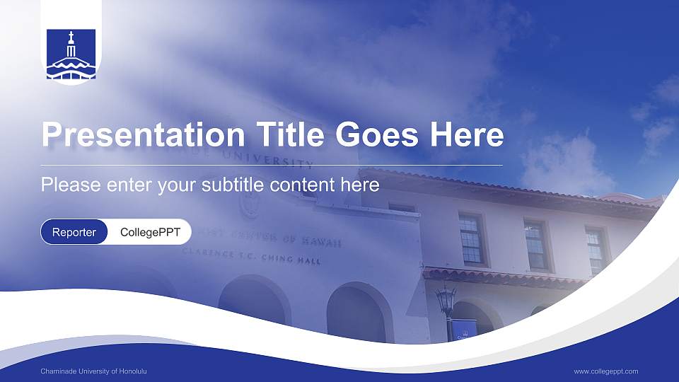 Chaminade University of Honolulu Lecture Sharing and Networking Event PPT Template16:9 ratio PPT effect preview image