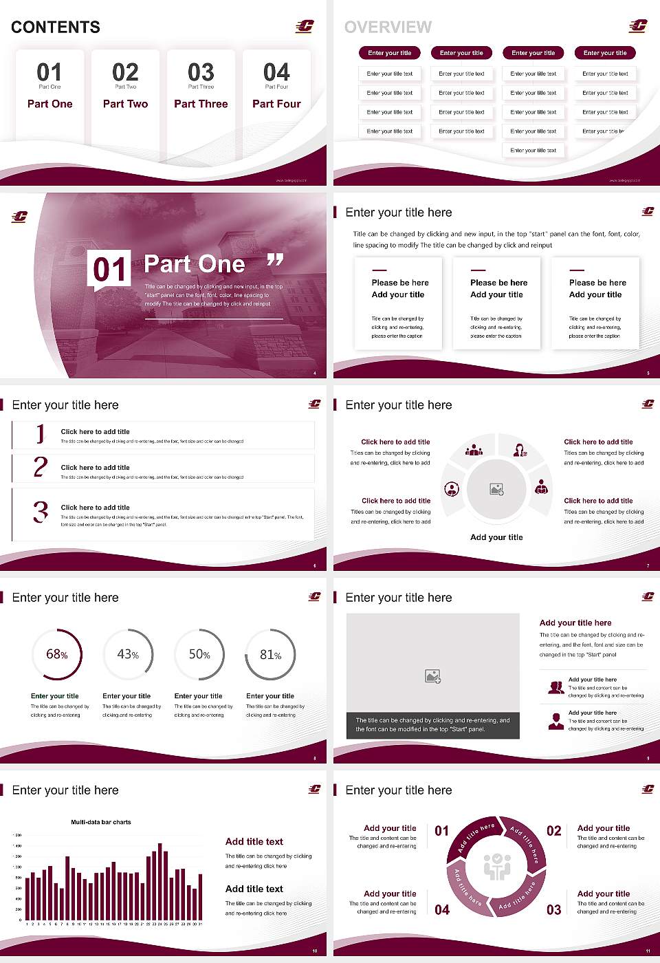 Central Michigan University Lecture Sharing and Networking Event PPT Template16:9 ratio PPT effect preview image2