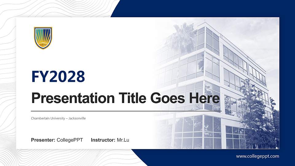 Chamberlain University – Jacksonville Academic Presentation/Research Findings Report PPT Template16:9 ratio PPT effect preview image