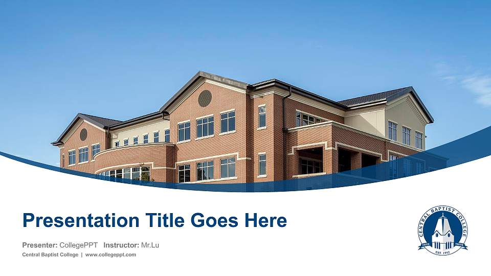 Central Baptist College Course/Courseware Creation PPT Template16:9 ratio PPT effect preview image