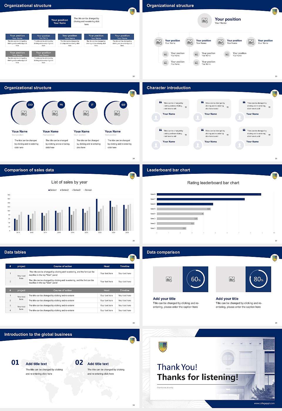 Chamberlain University Academic Presentation/Research Findings Report PPT Template16:9 ratio PPT effect preview image4