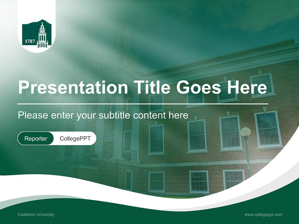 Castleton University Lecture Sharing and Networking Event PPT Template4:3 ratio PPT effect preview image4