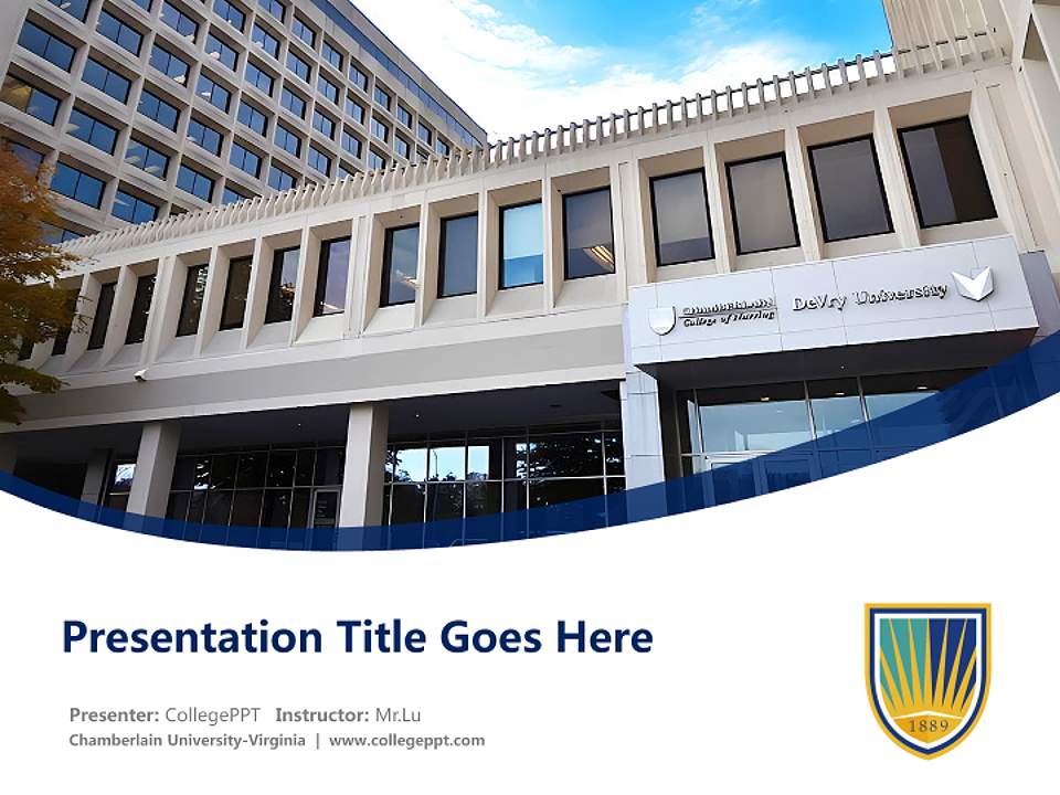 Chamberlain University-Virginia Course/Courseware Creation PPT Template4:3 ratio PPT effect preview image5