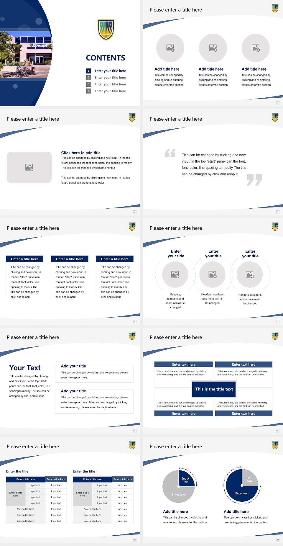 Chamberlain University – Las Vegas Course/Courseware Creation PPT Template4:3 ratio PPT effect preview image2