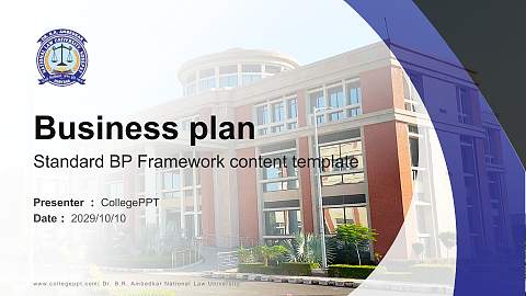 Dr. B.R. Ambedkar National Law University Competition/Entrepreneurship Contest PPT Template