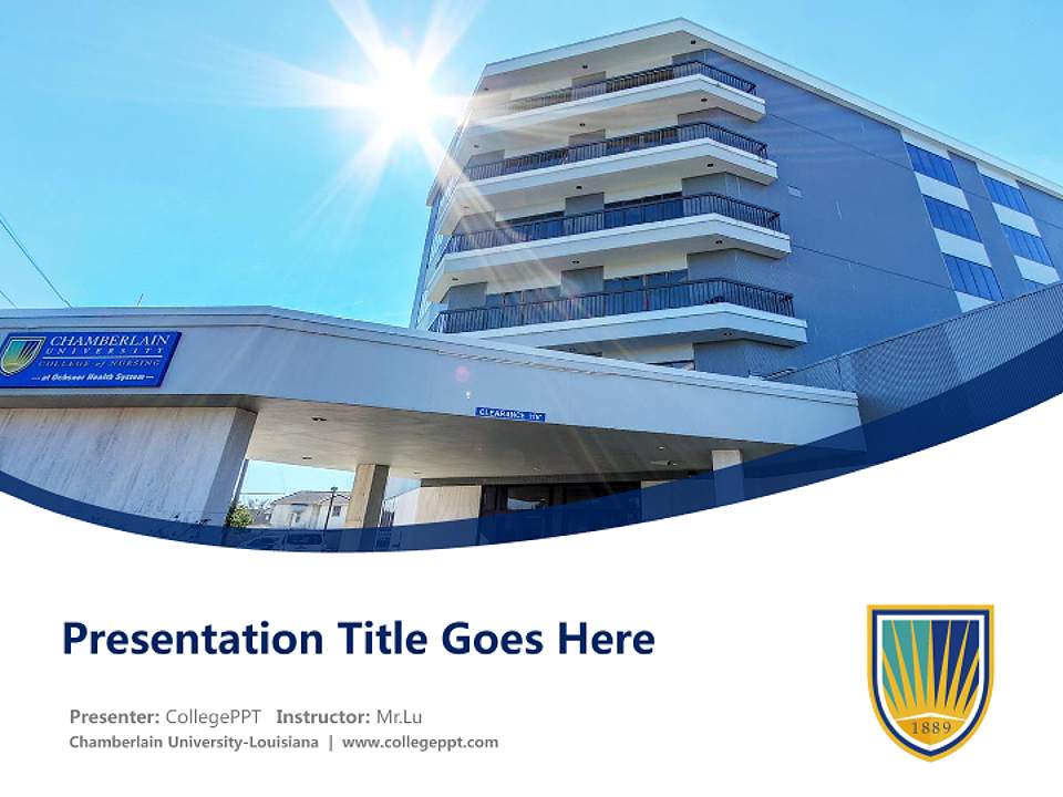 Chamberlain University-Louisiana Course/Courseware Creation PPT Template4:3 ratio PPT effect preview image5