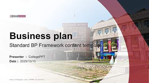 IIHMR University Competition/Entrepreneurship Contest PPT Template