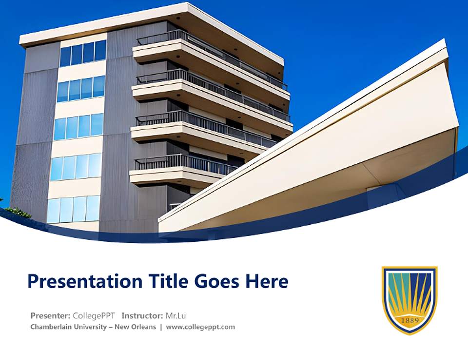 Chamberlain University – New Orleans Course/Courseware Creation PPT Template4:3 ratio PPT effect preview image5