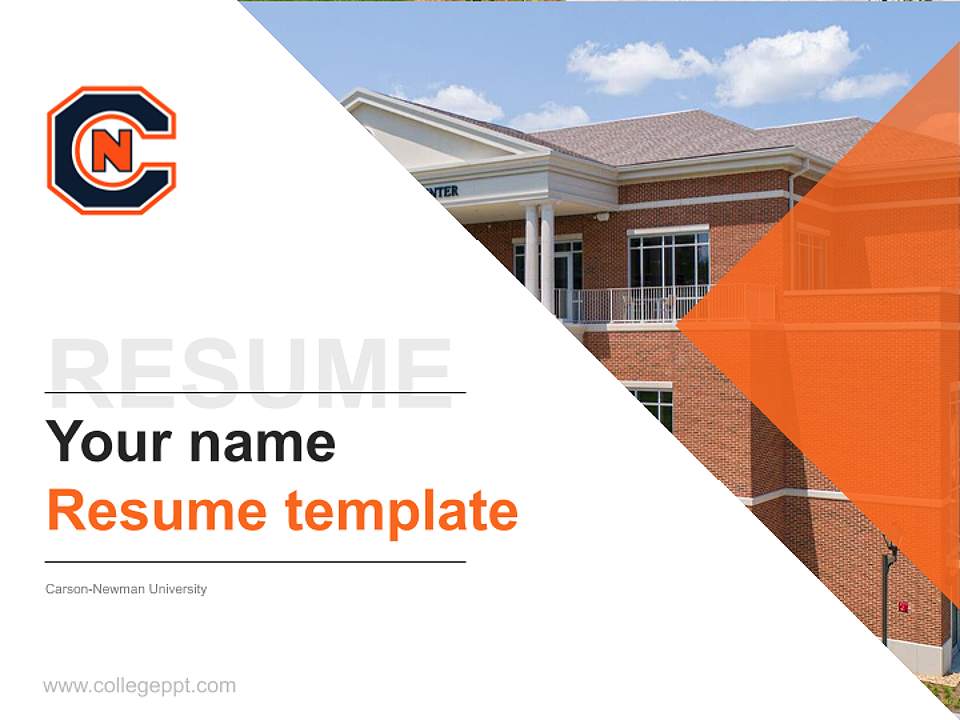 Carson-Newman University Resume PPT Template4:3 ratio PPT effect preview image5