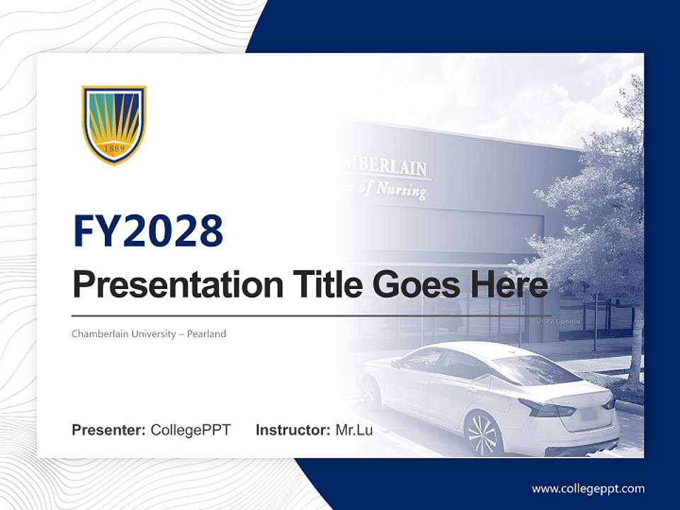 Chamberlain University – Pearland Academic Presentation/Research Findings Report PPT Template4:3 ratio PPT effect preview image5