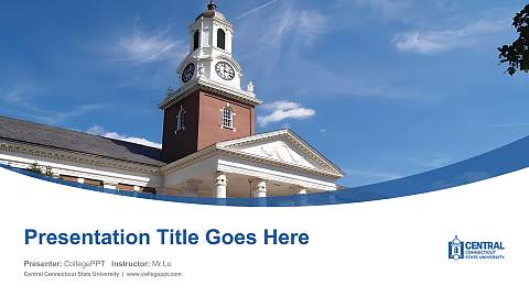 Central Connecticut State University Course/Courseware Creation PPT Template