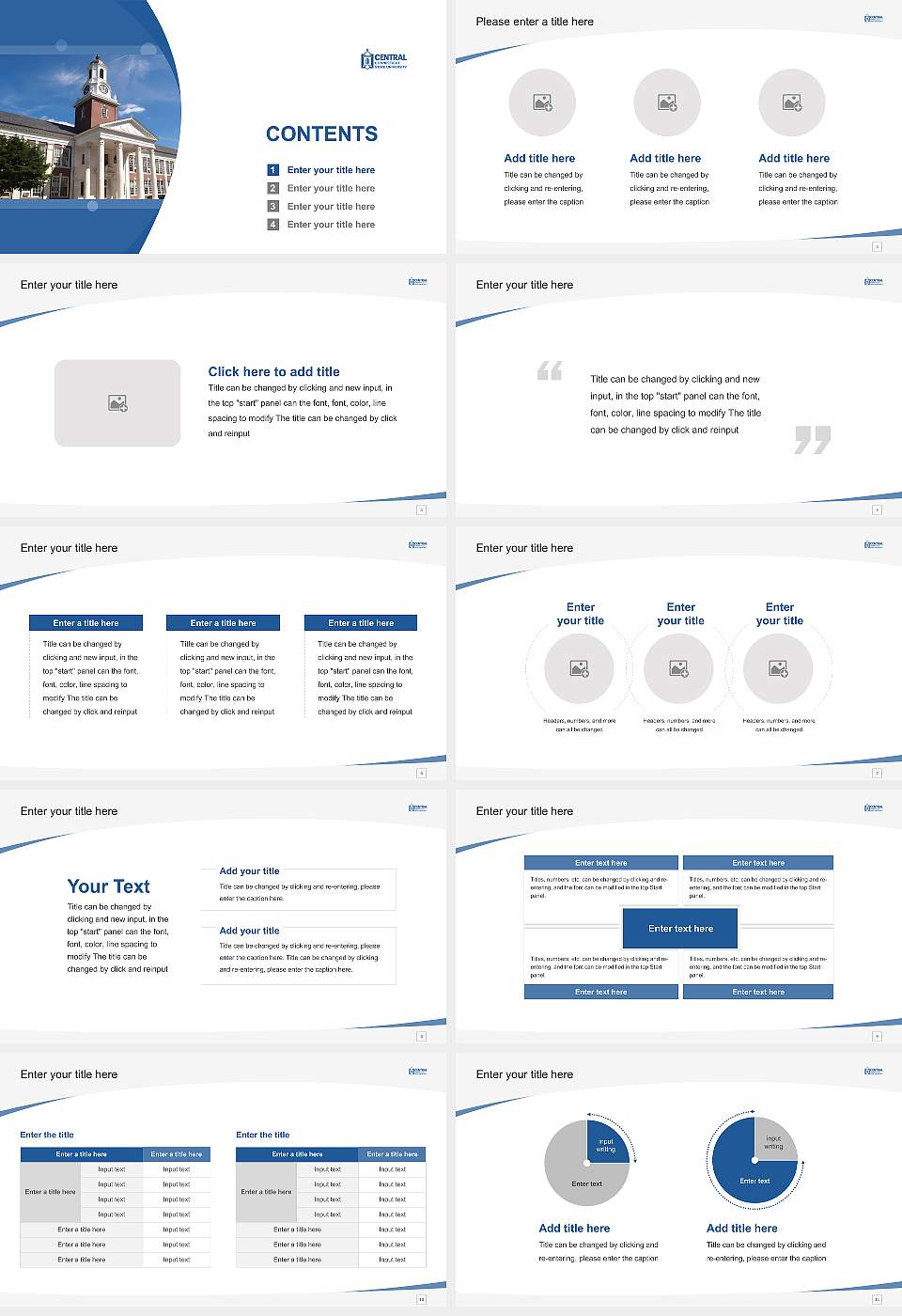 Central Connecticut State University Course/Courseware Creation PPT Template16:9 ratio PPT effect preview image2