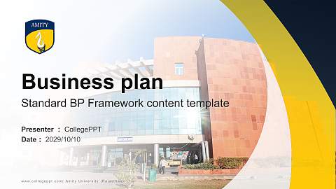 Amity University (Rajasthan) Competition/Entrepreneurship Contest PPT Template