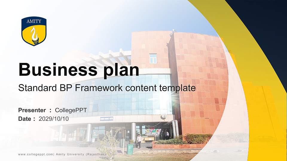 Amity University (Rajasthan) Competition/Entrepreneurship Contest PPT Template16:9 ratio PPT effect preview image