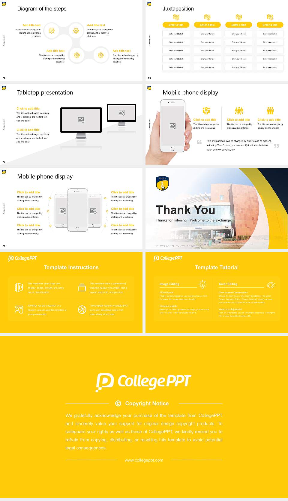 Amity University (Rajasthan) Competition/Entrepreneurship Contest PPT Template16:9 ratio PPT effect preview image9
